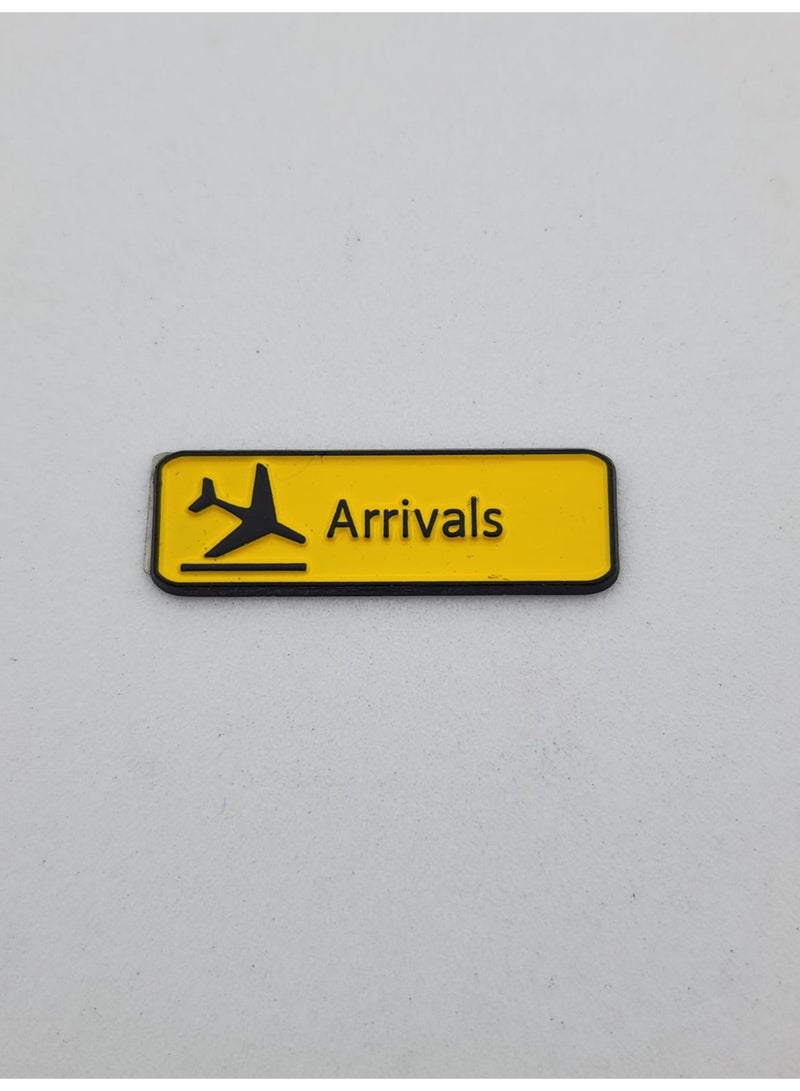 Kipfy Arrivals Airport Sign Metal Sticker  Decorative Travel Theme Badge for mobile,laptop Backpacks,Accessories Fans Stickers Display for I pad,and Collectors Walls, Doors, Cars, Trucks, Motorcycles Fridge - Image 4